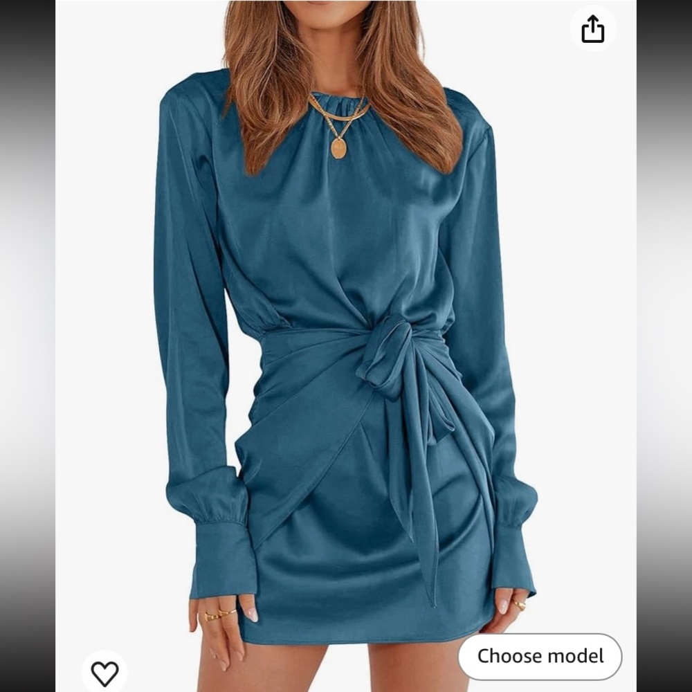 PRETTYGARDEN Women's 2023 Fall Satin Dress